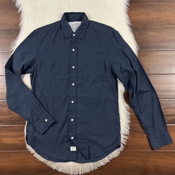 NEW Frank & Eileen Dark Blue Don Button Up Shirt - Picture 1 of 10